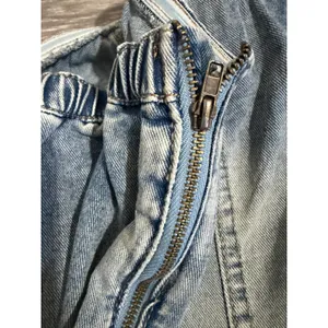 Strapless Wide Leg Denim Jumpsuit Size L‎ Light Wash Blue Seam Detail Y2K Romper thumbnail 10