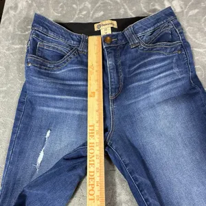 Democracy Ab Technology Raw Hem Bootcut Jeans Womens 10 Stretch Distressed Rips thumbnail 8
