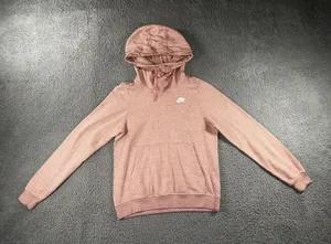 Nike Hoodie Women XS High Neck Pink Heathered‎ Pullover thumbnail 1