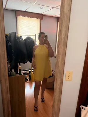 MORE TO COME Calanthe Mini Dress in Yellow - Revolve thumbnail 5