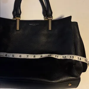 Kurt Geiger London Emma Tote Black Textured Leather Handbag Gold Toned Hardware thumbnail 13