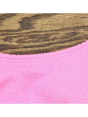 NWT Salt + Cove Ribbed Scrunch One-Piece Swimsuit SC251007PO Malibu pink S thumbnail 9