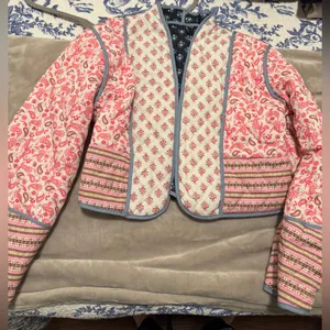 Fancy D Boutique Paisley Print Reversible Crop Jacket Pink thumbnail 5
