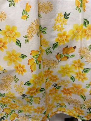 FARM Rio 100% Cotton Azaleia Yellow Floral Tie Straps Mini Dress Size Large thumbnail 9