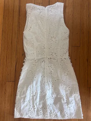 White Eyelet Mini Dress thumbnail 4