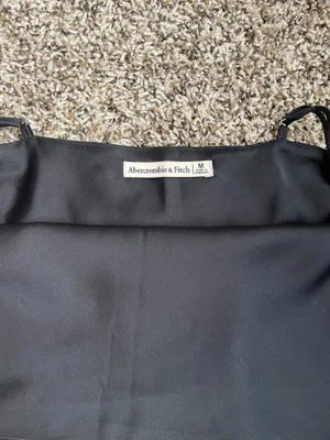Abercrombie and Fitch Black Slip Dress with Cowl Neckline Sz Medium thumbnail 4