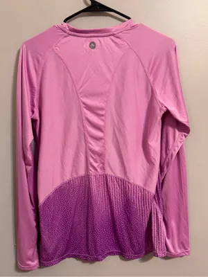 Marmot Women’s L Pink Purple Long Sleeve Performance Athletic Running Top thumbnail 3