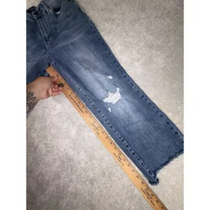 judy blue wide leg crop jeans 3/26 raw hem thumbnail 7