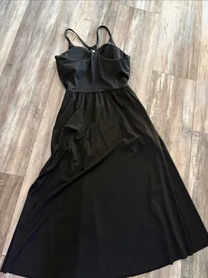 Halara Everyday Midi Chill Dress-La Land Black Medium thumbnail 10