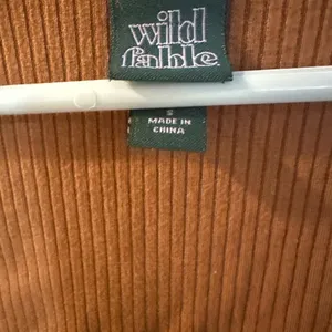 Wild Fable Rust Ribbed Long Sleeve Top thumbnail 3