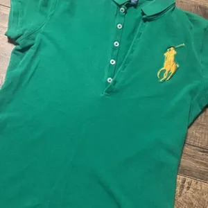 Ralph Lauren Big pony polo green yellow preppy spring y2k classic top casual sporty designer thumbnail 2