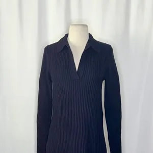 ALEX MILL Ribbed Tunic Sweater Dark Navy Blue Pullover Merino Wool Knit Small thumbnail 3