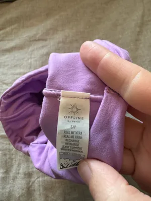 Aerie Criss Cross Purple Light Support Bra thumbnail 5