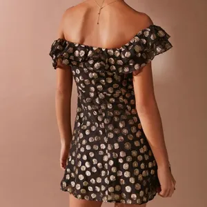 For Love & Lemons Lottie Ruffle Mini Dress Polka Dot size XS New thumbnail 3