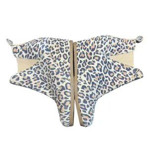 TOMS Booties Womens Size 6 Brown Leopard Faux‎ Suede Wedge Ankle Pull On thumbnail 6