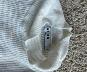 NA-KD White Sweater thumbnail 4