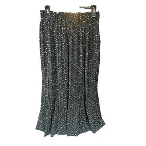 Exlura Pleated Skirt Large Black Polka Dot Maxi Stretchy Swing‎ Flowy Feminine thumbnail 2