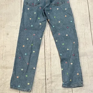 Pacsun blue floral high waisted jeans thumbnail 7