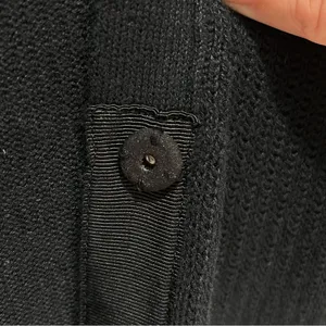 Imperfect‎ CAbi cardigan small black neutral cotton blend snap buttons pockets thumbnail 8