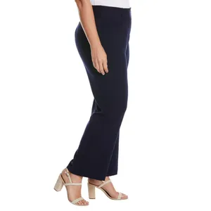 NWT Rafaella Womens Plus Size Curvy Fit Bootcut Pants with Pockets Navy Blue 18W thumbnail 3