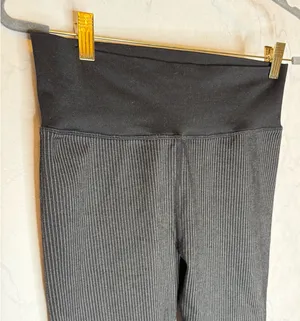Aerie Offline 7/8 High-Rise Leggings in black white stripe thumbnail 2