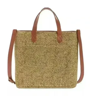 Madewell Zip Crossbody Bag Purse‎ Tote Spotted Calf Hair Animal Print $158 thumbnail 1