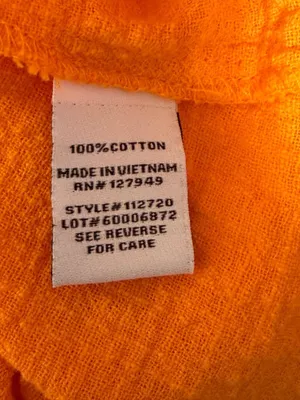Emma & Michele Orange Cotton Gauze Ruffle Wrap Dress Size S thumbnail 7