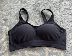 Bali Women's Comfort Revolution Wireless Bra Black Large thumbnail 1
