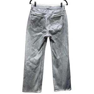 Abercrombie‎ & Fitch Curve Love 90s Relaxed Jeans High Rise Metallic Sz 28/6 thumbnail 2