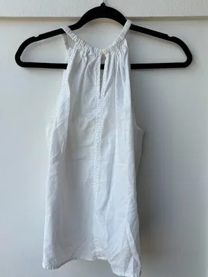GAP white linen halter top thumbnail 4