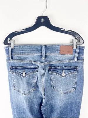 JUDY BLUE Blue Denim High Rise Flare Leg Jeans Size 32 Casual Neutral thumbnail 8