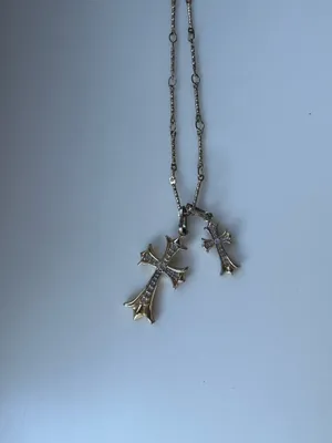 Evry Jewels Double Cross Me Necklace thumbnail 2