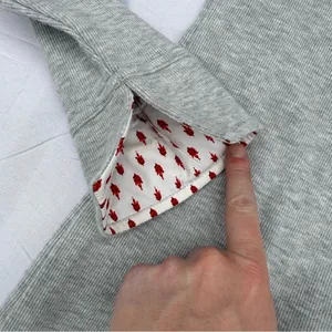 Orvis Gray Zip Up Sweater with Patterned Collar thumbnail 10