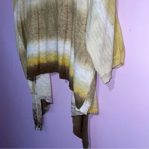 Chico's Cardigan Womens Size L Open Front Knit Kimono Boho Tie Dye Beachy thumbnail 7