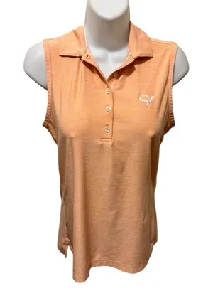 Peter Millar Peach Collared Golf Polo Top Size XS 5 Button Logo Active Shirt UPF thumbnail 1