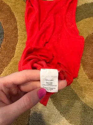 J. Crew Red Loose Tank Top 100% Cotton Lightweight Material Women’s Size Small thumbnail 4