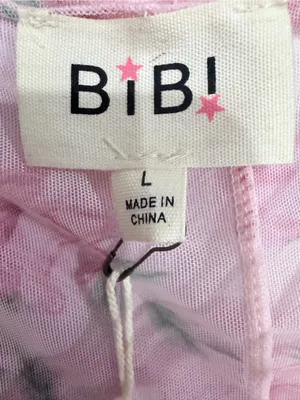 BiBi Pink Floral Short Sleeve Crewneck Top thumbnail 4