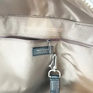 Matt & Nat Vegan Leather Zip Around Travel Weekender Duffel Bag Black thumbnail 2