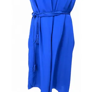 RORY BECCA X ANTHROPOLOGIE | S | Dress Short Mini Cobalt Blue 100% Silk Belt thumbnail 2