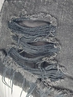 Abercrombie & Fitch Distressed Frayed Hem Cutoff Grunge 90's Punk Denim Shorts thumbnail 7