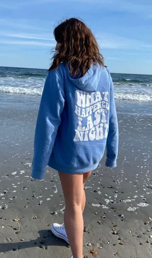 Barstool Sports What happened Last Night Sweatshirt thumbnail 1
