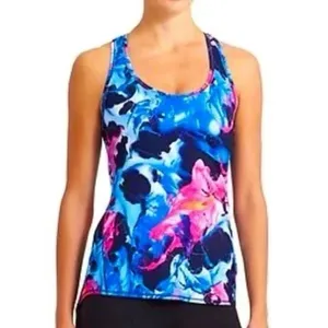 Athleta Blue and Pink Activewear Women's Bra Top thumbnail 16
