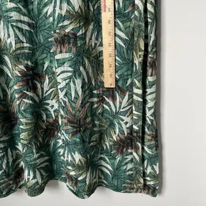 Notations Vintage Tropical Leaf Print Maxi Dress Sleeveless Green Rayon Size XL thumbnail 8