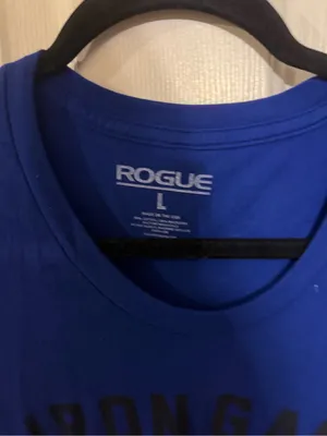 Rogue Women's Iron Game Tee in Blue with Black Logo thumbnail 2