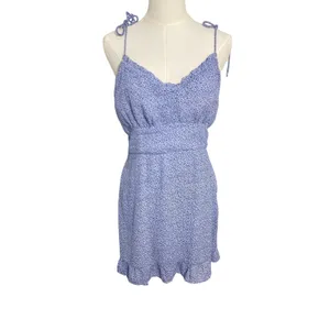 Abercrombie & Fitch Blue Dainty Floral Mini Dress Babydoll Fairy Cottagecore thumbnail 2