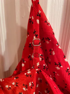 Red Floral Boutique Slip Dress thumbnail 3