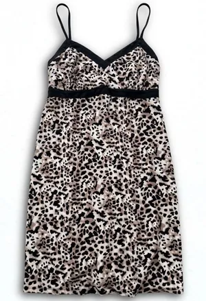 Gilligan & O'Malley Leopard Print Chemise Nightgown Sleepwear Medium Animal thumbnail 1