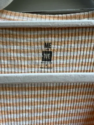 Me To We PacSun Yellow Striped Top Cinch Lettuce Edge XS thumbnail 3