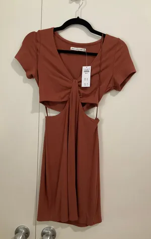 Cutout Knit Mini Dress thumbnail 1