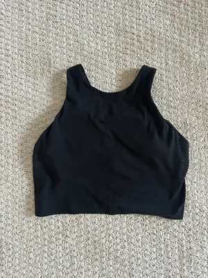 Athleta Conscious Crop Bra A-C in Black thumbnail 1